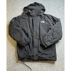 The Notth Face Hyvent Coat Black W/ Removeable Hood Mens Size M